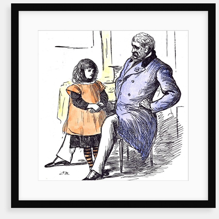 Girl with Grandfather 1873 by Anonymous
