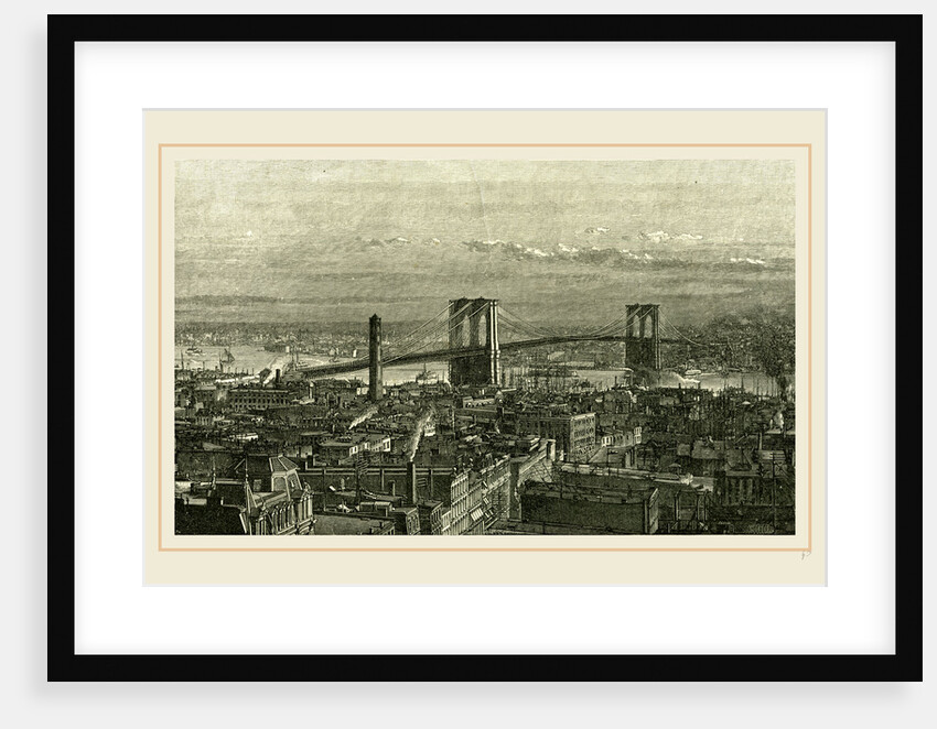 View of the Bridge from the New York Side, 1891 by Anonymous