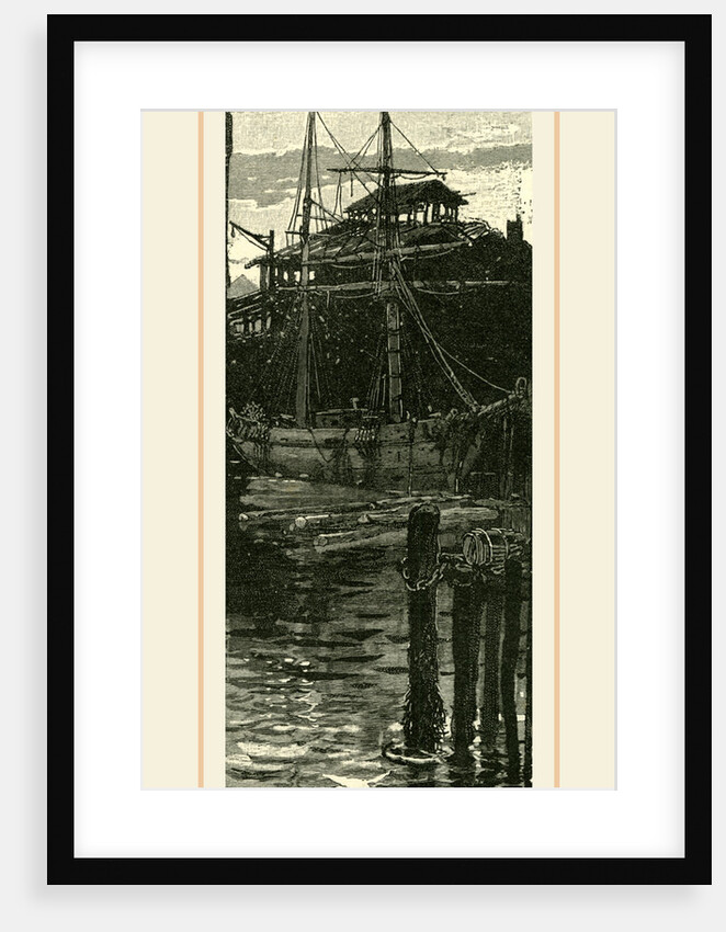 Harbour and Wharves of Salem, New England, 19th century by Anonymous