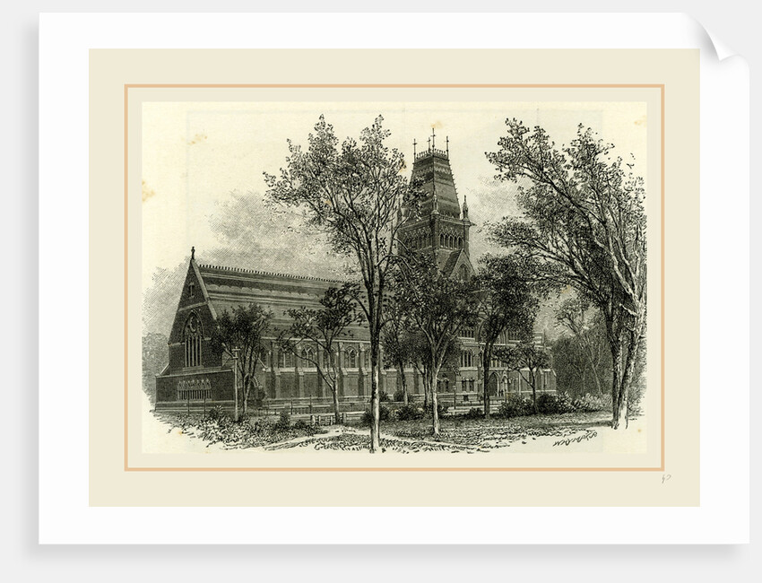 Memorial Hall, Harvard College, 19th Century, America by Anonymous