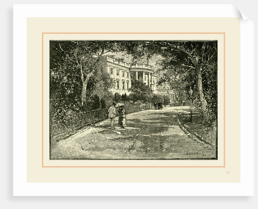 The Rear of the White House, Washington, 19th century by Anonymous