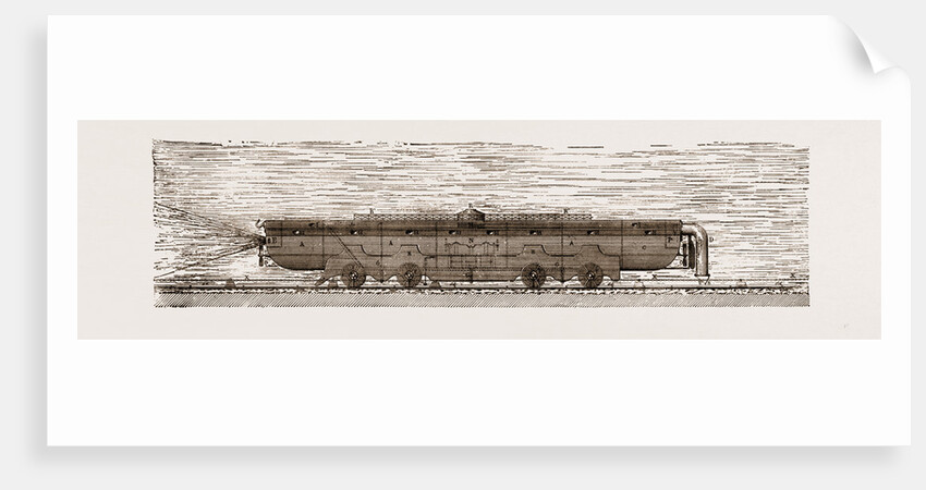 Crossing The Channel: Proposed Submarine Railway Boat, 1875 by Anonymous