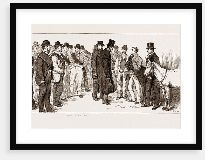 Annual Meeting Of The Golden Lane Costermongers' Mission: The Earl Of Shaftesbury Reviewing The Donkeys, 1875 by Anonymous