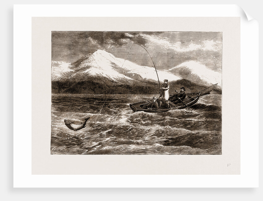 Salmon Fishing In Loch Tay, 1875 by Anonymous