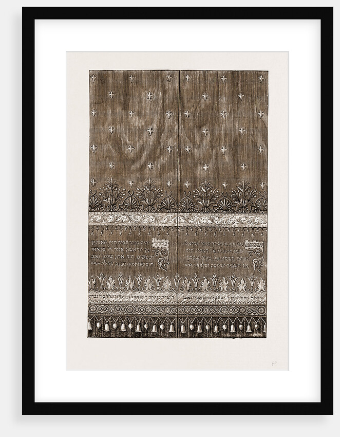 Gold Embroidered Vail For The Ark Of The Jewish Synagogue At Liverpool by Anonymous
