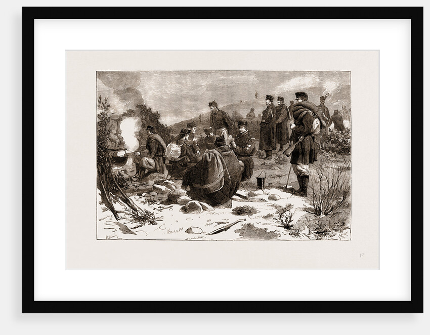 The Civil War In Spain, 1875: Alphonsist Troops At Dinner In The Camp On Mount Esquinza by Anonymous