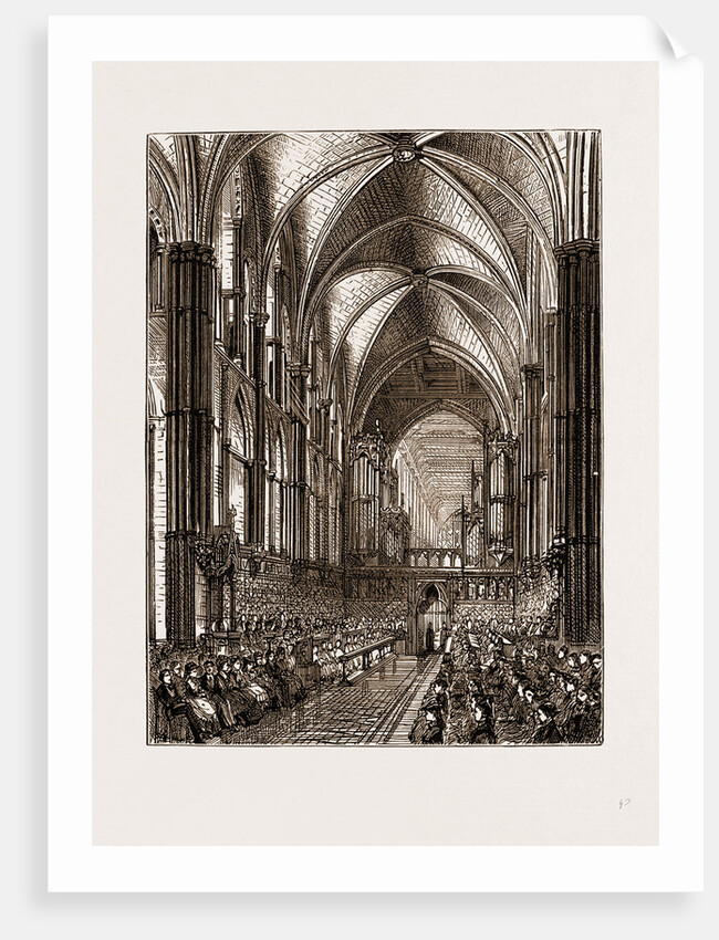 Restored Choir Of Rochester Cathedral During The Opening Service, UK by Anonymous