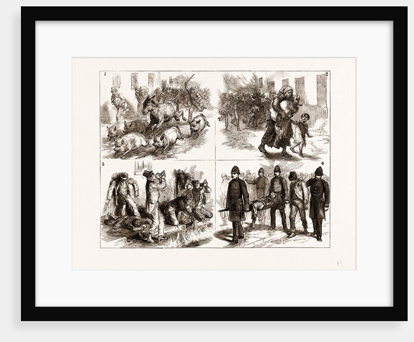 Incidents At The Great Fire In Dublin, Ireland; 1875 by Anonymous