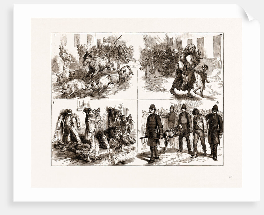 Incidents At The Great Fire In Dublin, Ireland; 1875 by Anonymous