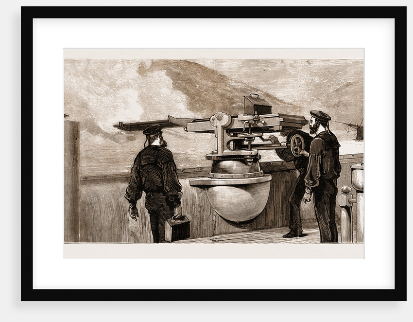 Our Mediterranean Fleet: Practice With The Nordenfeldt Gun On Board H.M.S. Monarch, 1881 by Anonymous