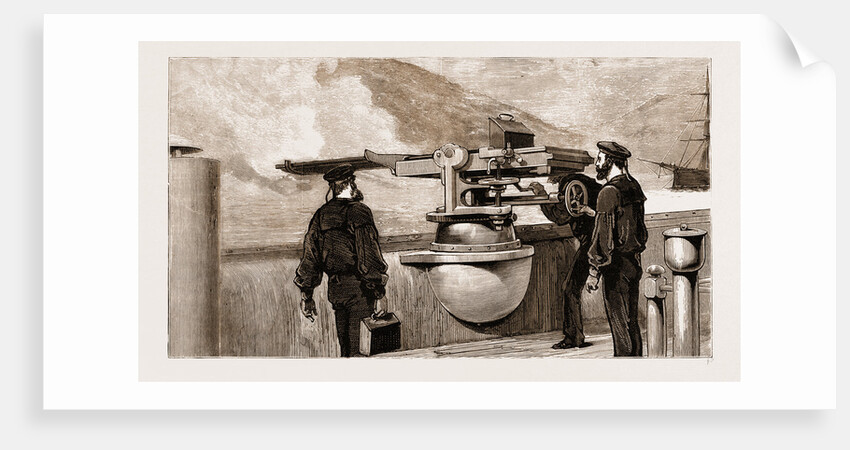 Our Mediterranean Fleet: Practice With The Nordenfeldt Gun On Board H.M.S. Monarch, 1881 by Anonymous