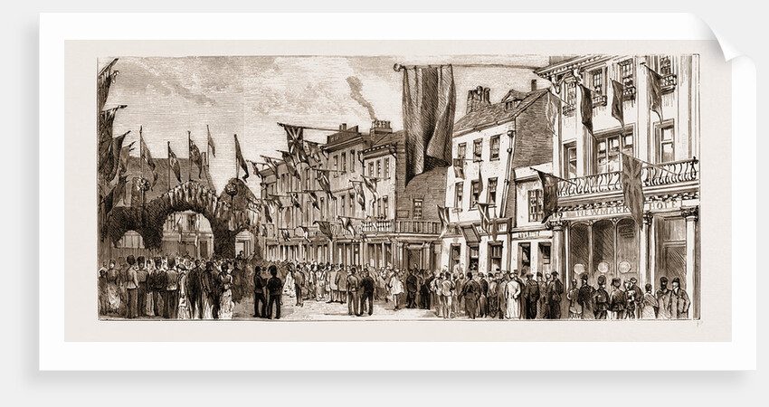 Centenary Of The Battle Of Jersey, Fete At St. Helier's: The Procession In Beresford Street by Anonymous