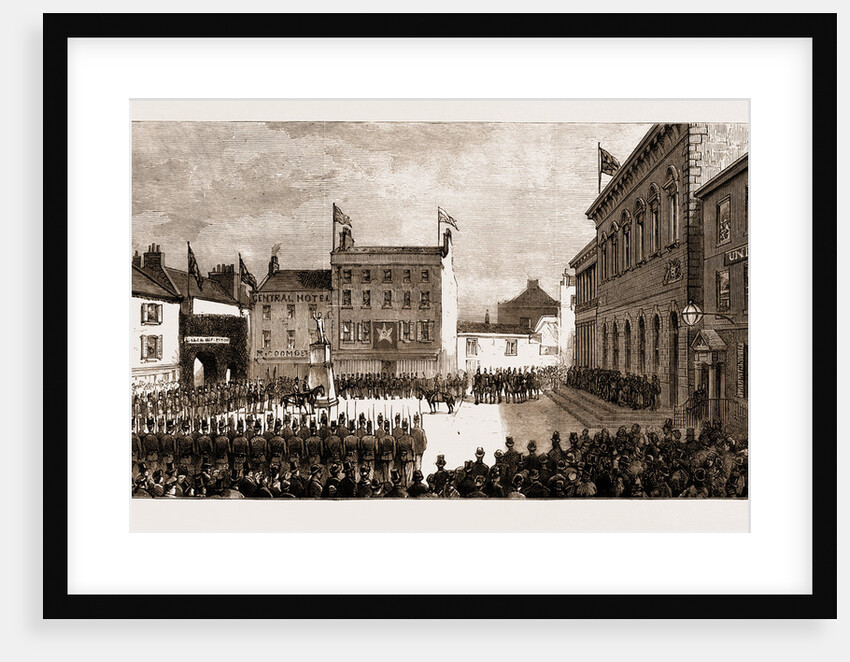 Centenary Of The Battle Of Jersey, Fete At St. Helier's: Parade Of Troops In Royal Square by Anonymous