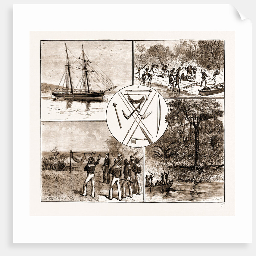 The Massacre Of Lieut. Bower And Five Seamen Of H.M.S. Sandfly In The Solomon Island by Anonymous