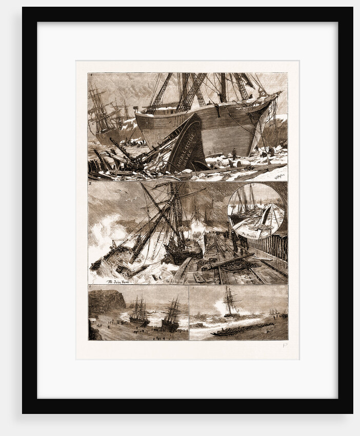 The Great Snowstorm And Gale, Wrecks On The Coast by Anonymous
