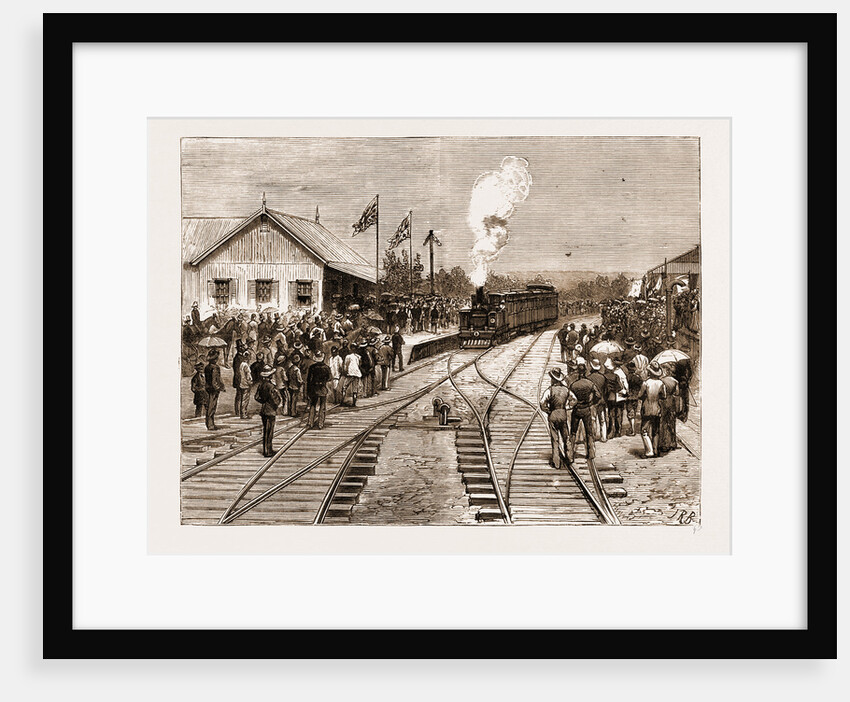Opening Of The Durban And Pietermaritzburg Railway: Arrival Of The First Train At Pietermaritzburg, South Africa by Anonymous