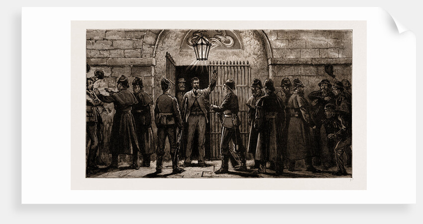 The Land Agitation In Ireland, 1881: The Coercion Act: Arrival Of scrab Nally At Kilmainham Prison by Anonymous