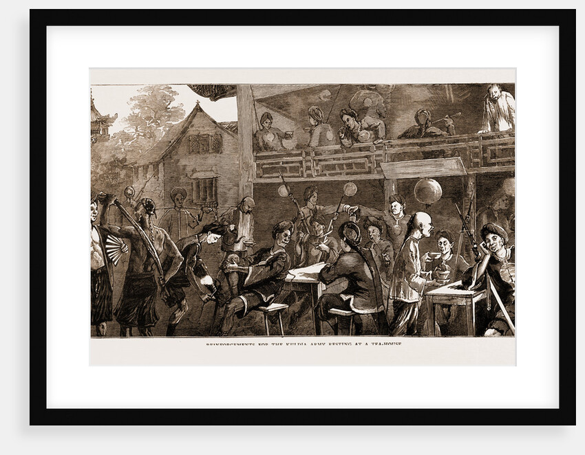 Reinforcements For The Kuldja Army Resting At A Tea-house: China, 1881 by Anonymous