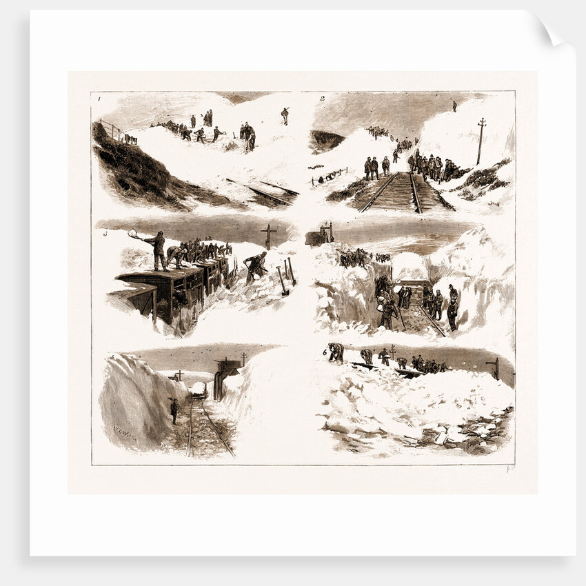 The Recent Great Snow Storm In Scotland, Scenes On The Highland Railway by Anonymous