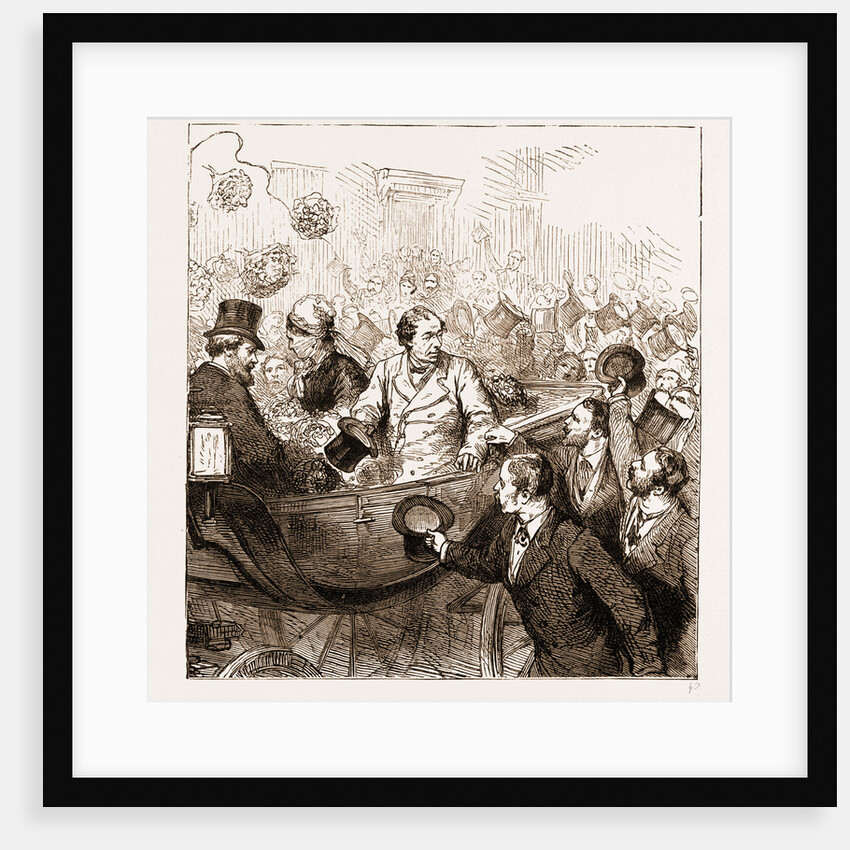 The Earl Of Beaconsfield: The Return From The Berlin Congress, 1878. Outside The Station. by Anonymous