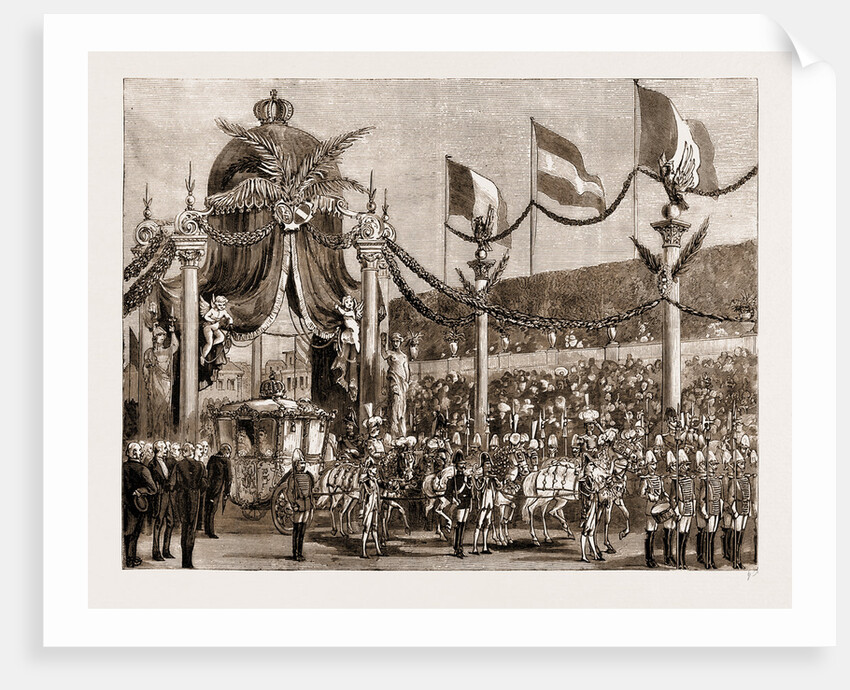 The Royal Wedding In Austria: State Entry Of The Princess Stephanie Into Vienna, 1881: The Burgomaster Presenting The Address Of Welcome by Anonymous