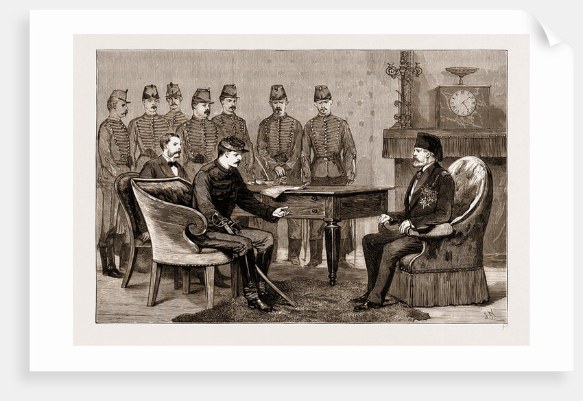 The French Occupation Of Tunis, The Bey Signing The Treaty With France At The Bardo Palace by Anonymous