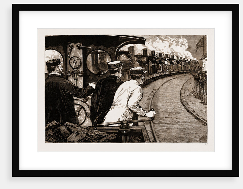The Stephenson Centenary Celebration At Newcastle-on-tyne: Procession Of Locomotives Passing The House At Wylam, Newcastle by Anonymous