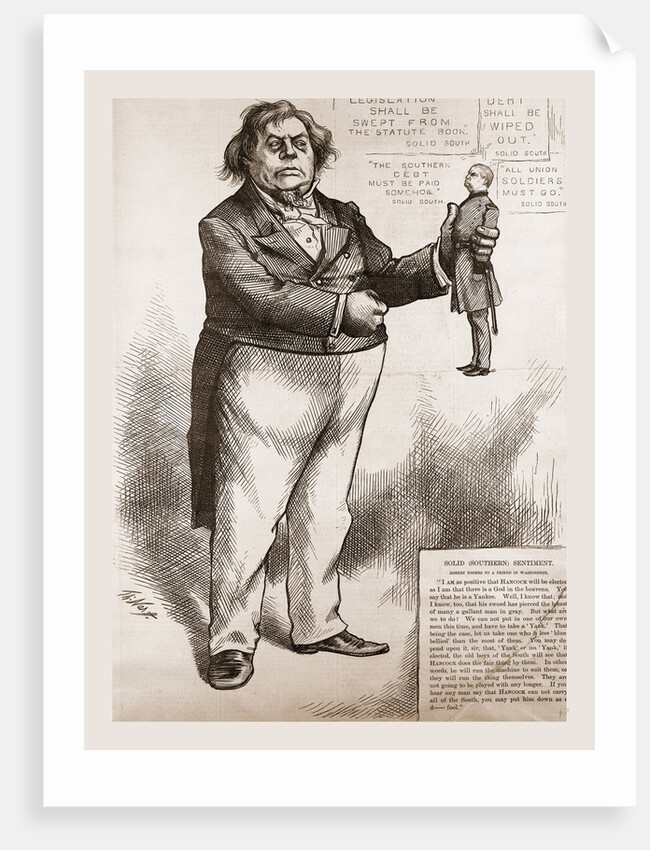 He Will Be Gulliver in the Hands of the Brobpingnagians, 1880 by Anonymous