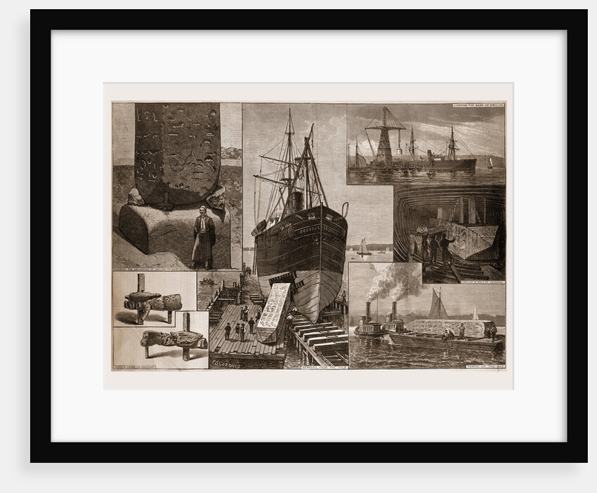 The Obelisk, the Process of Removal from the Dessoug by F. S. Cozzens