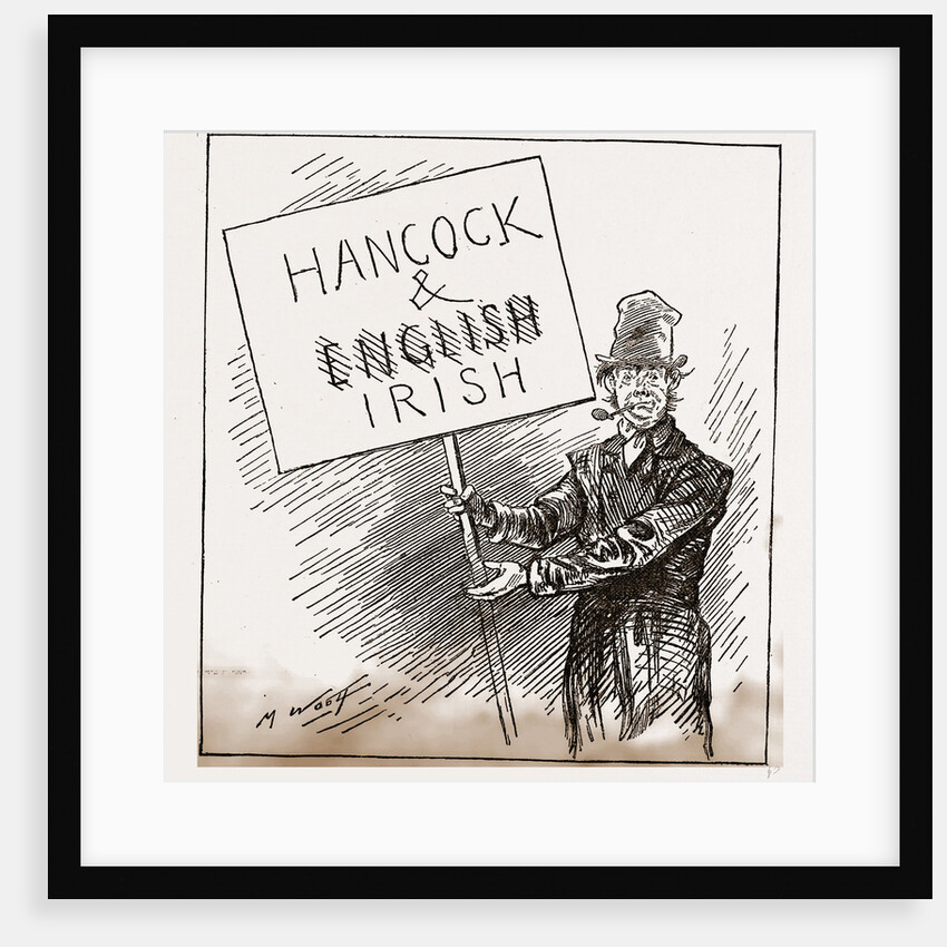 Hancock And English Irish, Exultant Tammanyite. Begorra, the Ticket Shpakes For Itself!, 1880 by Anonymous