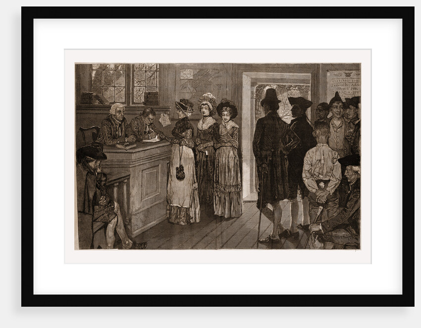 Women At the Polls in New Jersey in the Good Old Times by Howard Pyle
