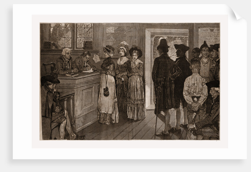 Women At the Polls in New Jersey in the Good Old Times by Howard Pyle