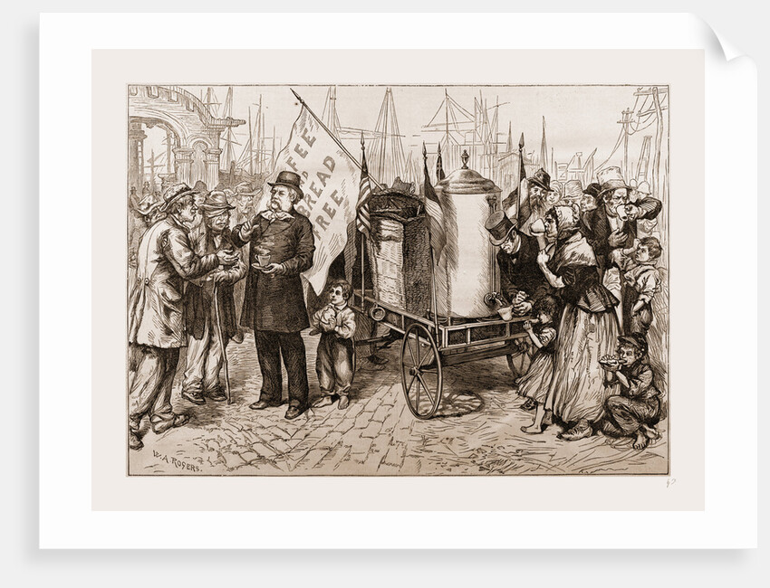 Dr. Kennion's Street Coffee-urn Cart-a Good Temperance Movement by W.A. Rogers