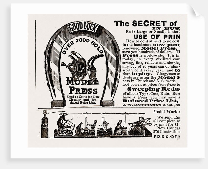 The Secret of Good Luck, 1880 by Anonymous