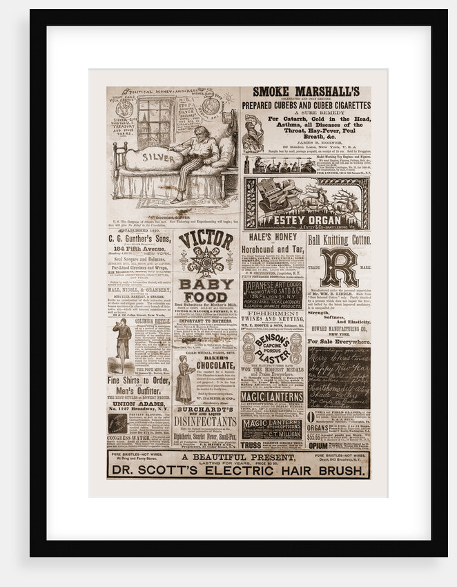 Advertising 1880, USA, Us, America by Anonymous