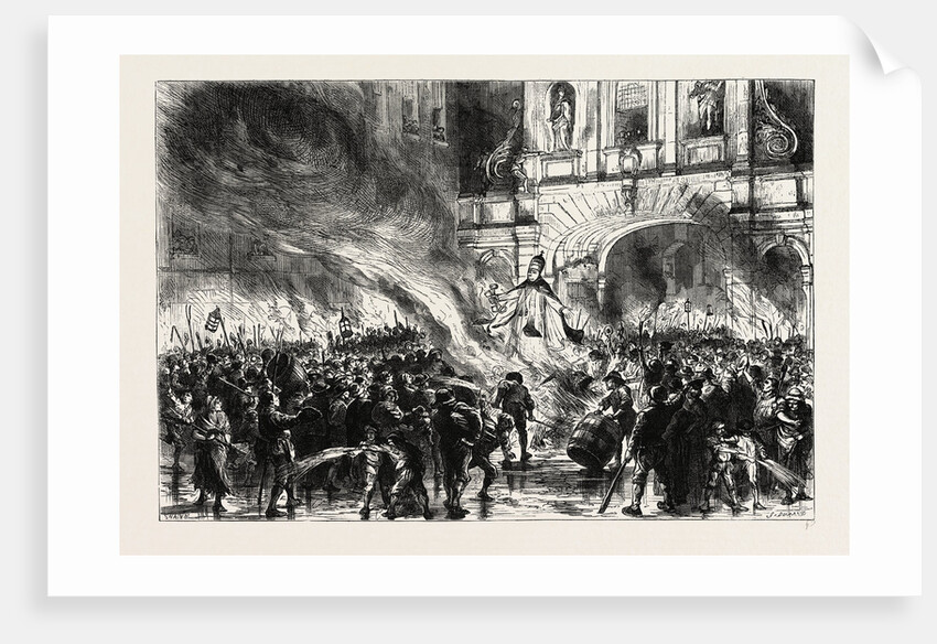 Burning the Pope in Effigy At Temple Bar by Anonymous