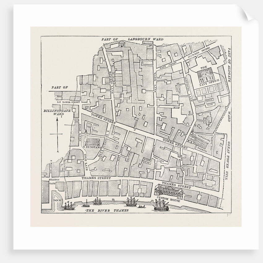 Tower Street Ward, Map by Anonymous