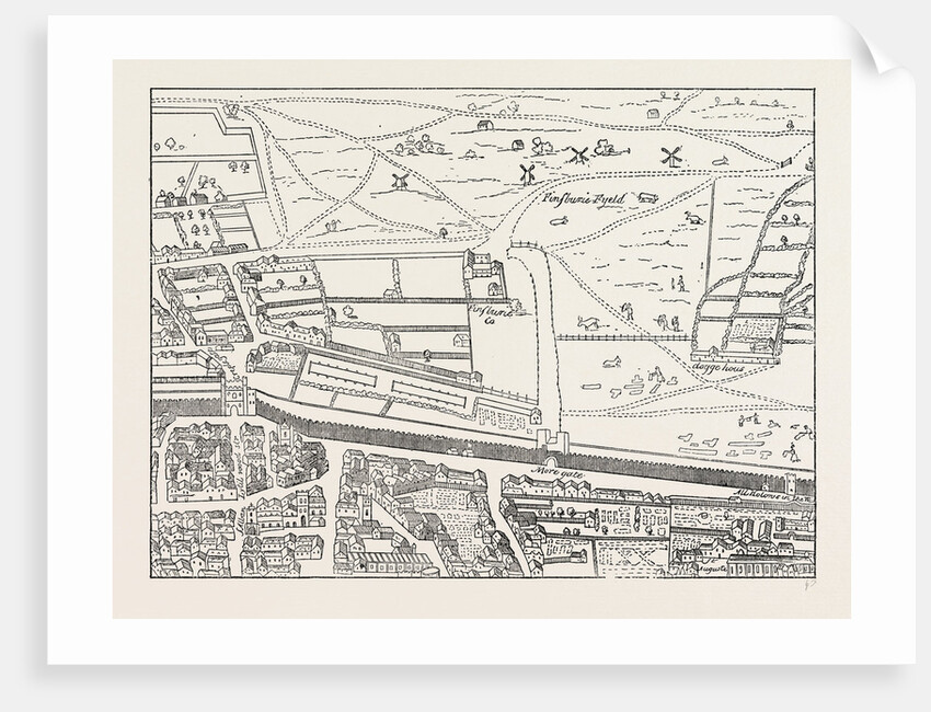 Cripplegate And Neighbourhood, map by Anonymous
