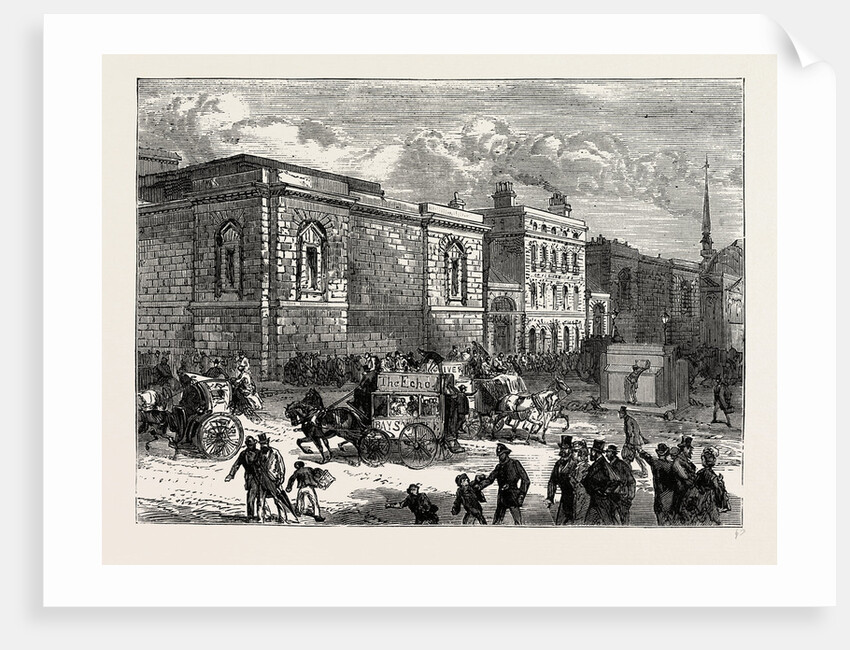 Front of Newgate from the Old Bailey by Anonymous