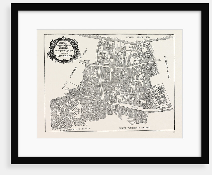 Map of Farringlon Ward Without, 1750 by Anonymous