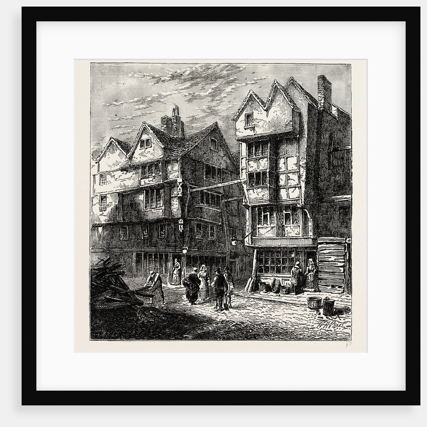 Old Houses Formerly Standing in Butcher's Row, 1800 by Anonymous