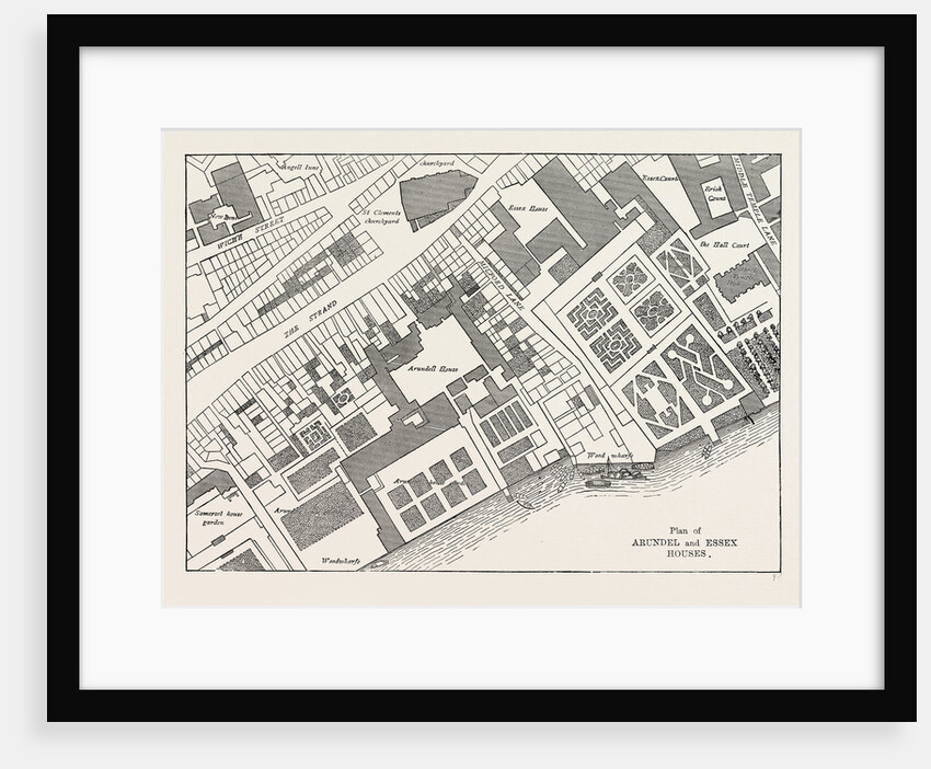 Plan of Arundel And Essex Houses by Anonymous