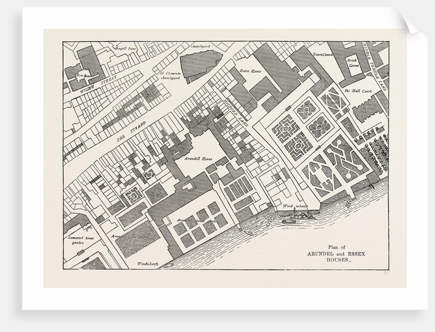 Plan of Arundel And Essex Houses by Anonymous