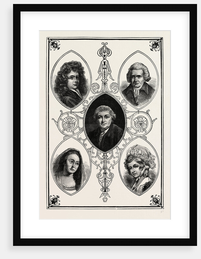 Drury Lane Celebrities. Betterson, Mrs. Pritchard, Garrick, Macklin, Mrs. Robinson by Anonymous