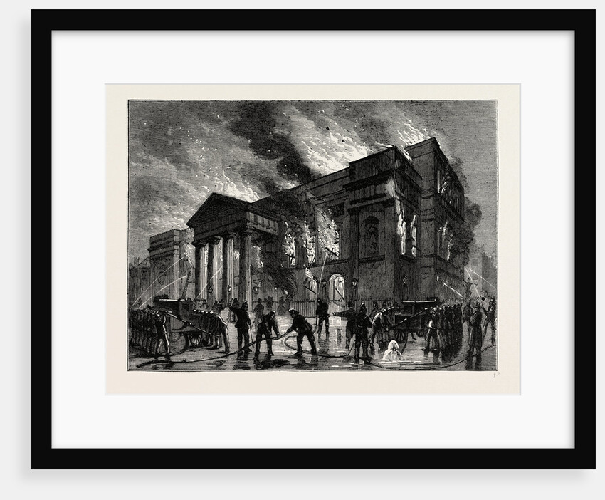Burning of Covent Garden Theatre in 1856 by Anonymous