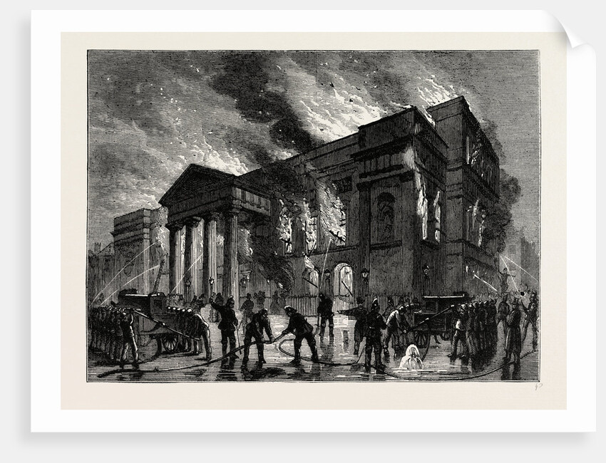 Burning of Covent Garden Theatre in 1856 by Anonymous
