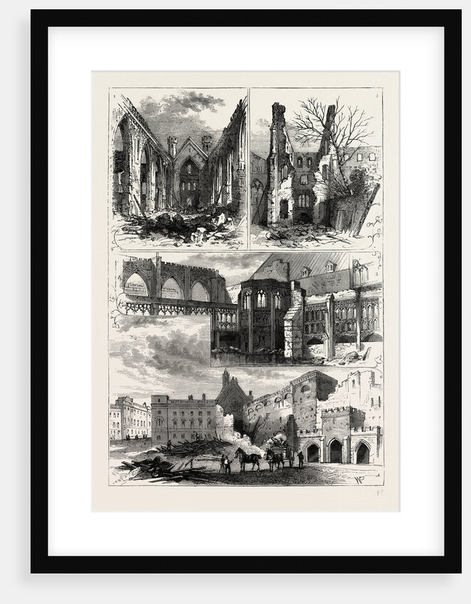 Ruins of the Houses of Parliament by Anonymous