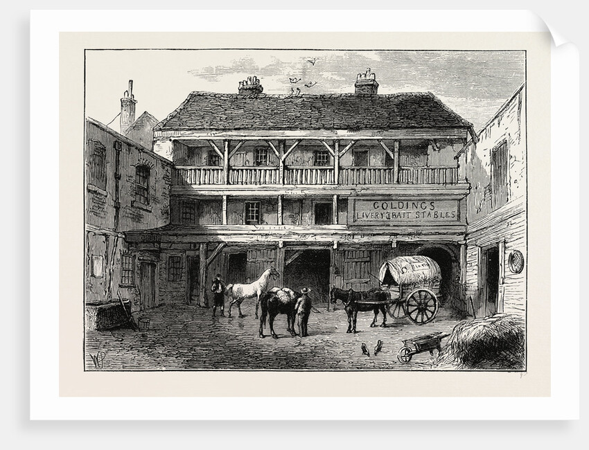 The Old black Bull Inn, Gray's Inn Lane, 19th Century by Anonymous