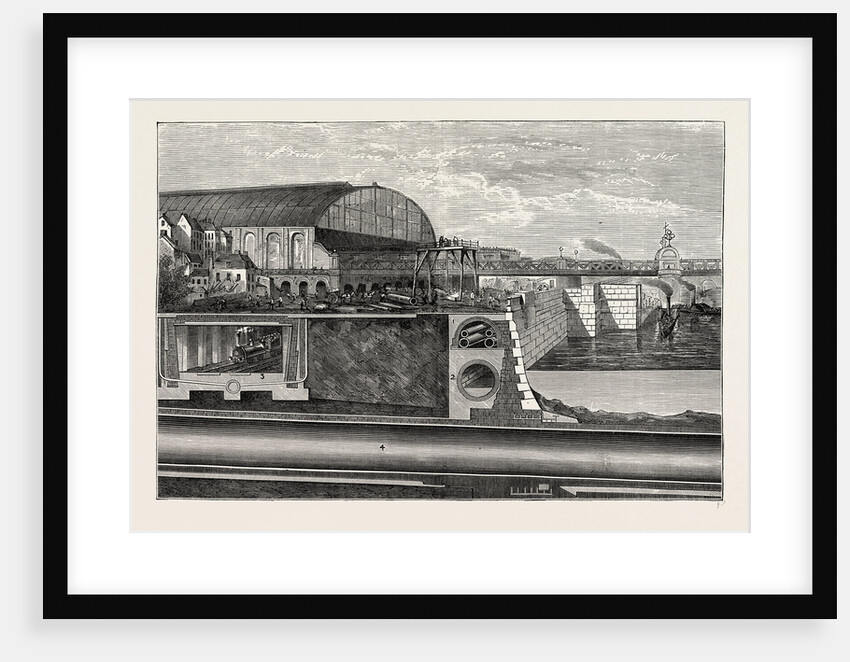 Section of the Thames Embankment, 1867 by Anonymous