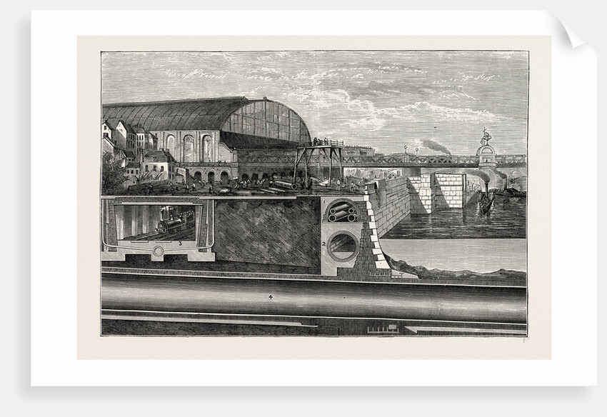 Section of the Thames Embankment, 1867 by Anonymous